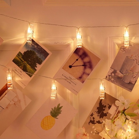 Color Mandala Tapestry and Fairy Clip Lights - Picture 2 of 3